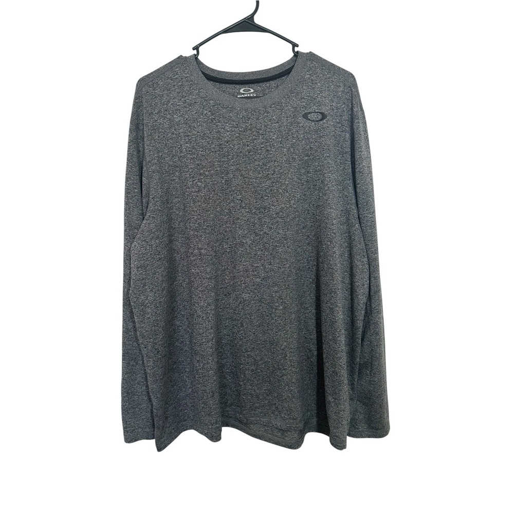 Oakley Mens Hydrolix Long Sleeve Performance Shirt Grey Heather XXL Regular Fit